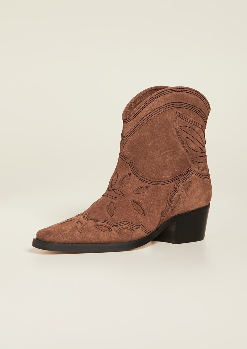 ganni low texas boots
