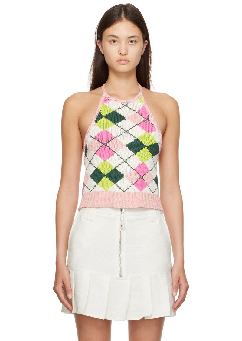 GANNI Multicolor Halter Camisole