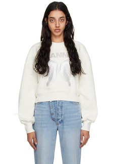 GANNI Off-White Butterfly Sweatshirt