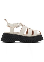 GANNI Off-White Grid Sandals