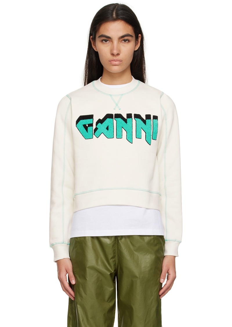 GANNI Off-White Isoli Rock Sweatshirt