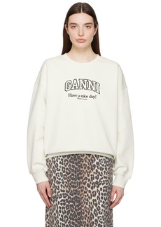 GANNI Off-White Isoli Sweatshirt