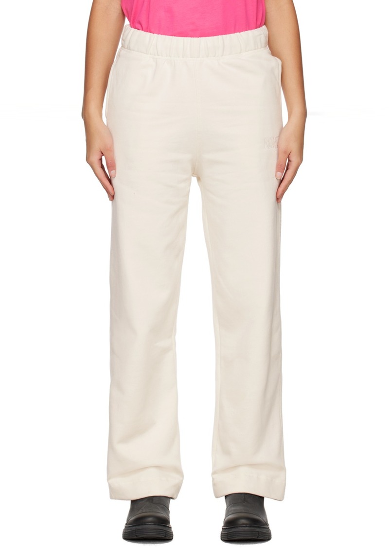 GANNI Off-White Software Loose Fit Lounge Pants