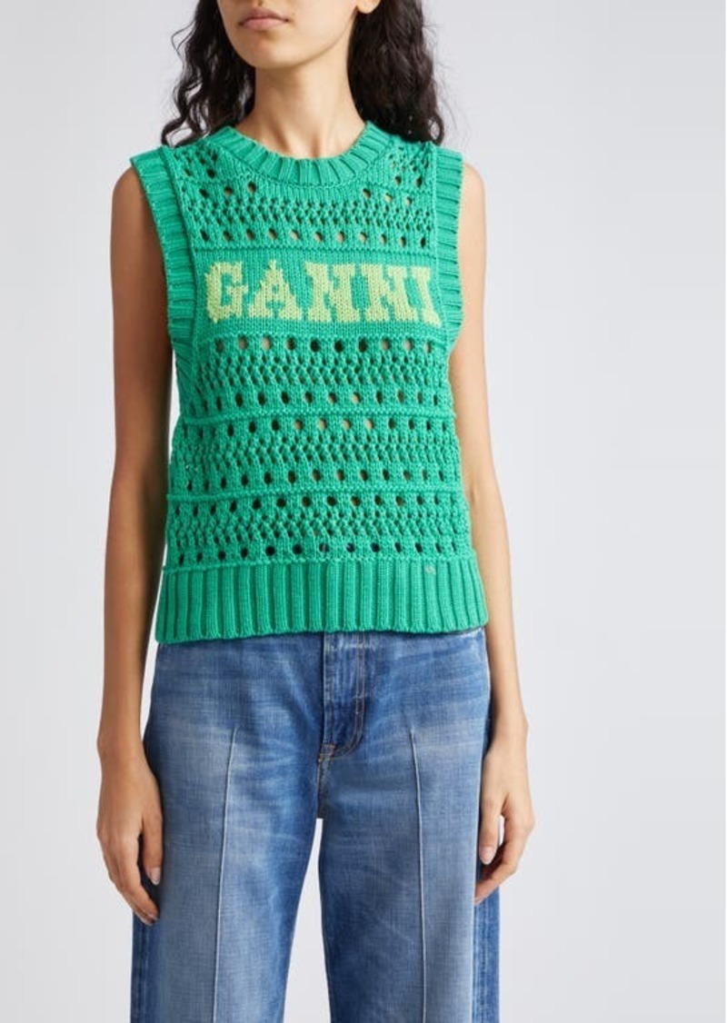 Ganni Open Stitch Sweater Vest