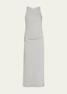 Ganni Organic Cotton Rib Long Tank Dress