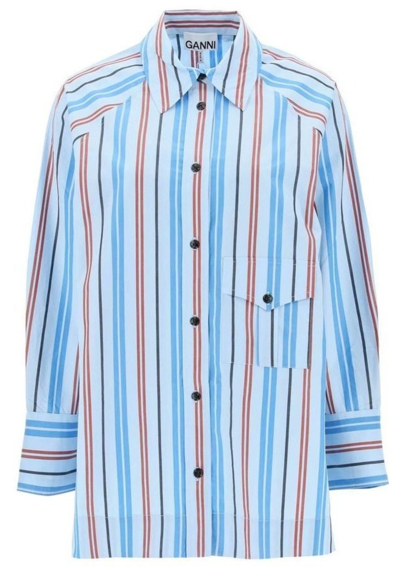 Ganni oversized striped shirt