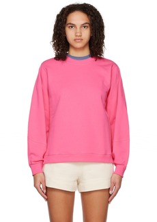 GANNI Pink Balloon Sleeve Sweatshirt