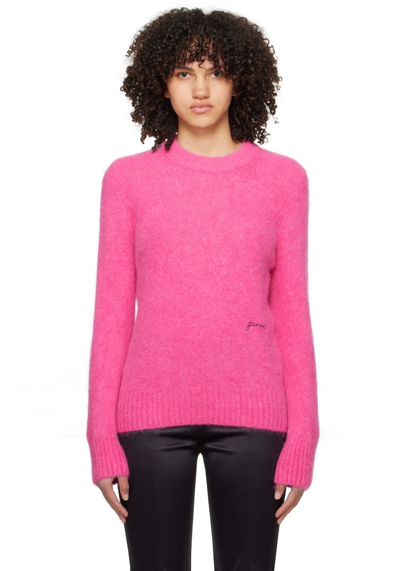 GANNI Pink Brushed Sweater
