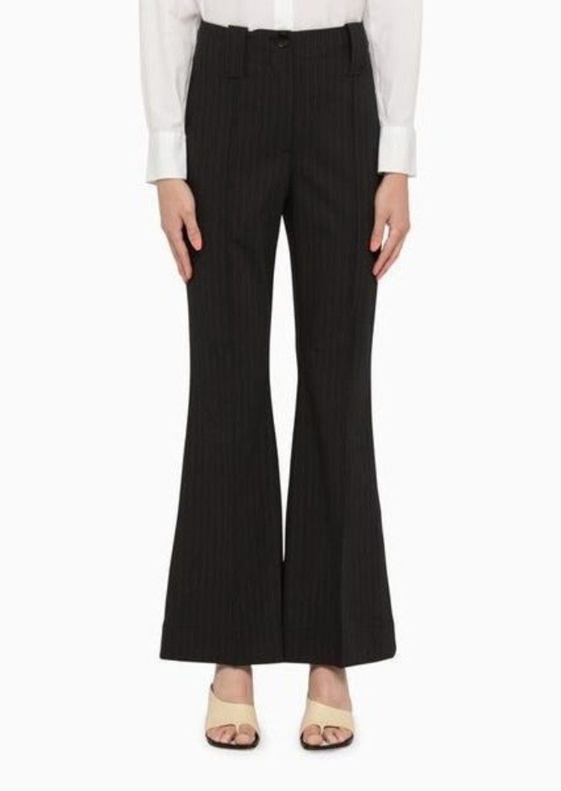 GANNI Pinstriped flared trousers
