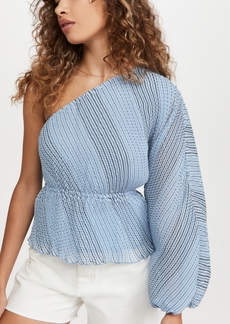 GANNI Pleated Georgette Blouse