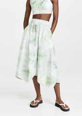 GANNI Printed Cotton Poplin Maxi Skirt