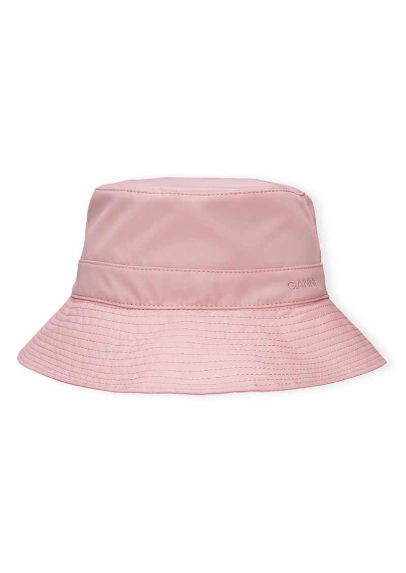Ganni Recycled Polyester Bucket Hat in Pink Nectar at Nordstrom Rack