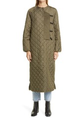 Ganni Recycled Ripstop Quilted Coat in Kalamata at Nordstrom