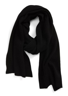 Ganni Recycled Wool Blend Scarf in Black at Nordstrom