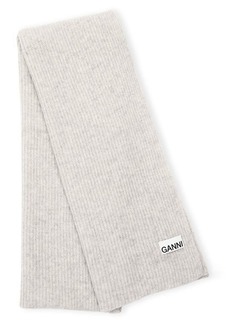 Ganni Recycled Wool Blend Scarf in Paloma Melange at Nordstrom