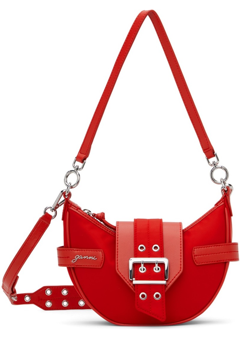 GANNI Red Small Bucky Crossbody Bag