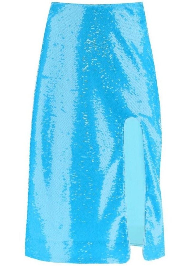 Ganni sequined midi skirt