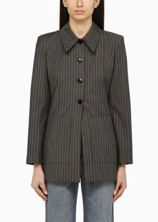GANNI Single-breasted jacket with stripes