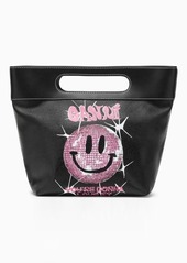 GANNI Smiley tote bag black and pink