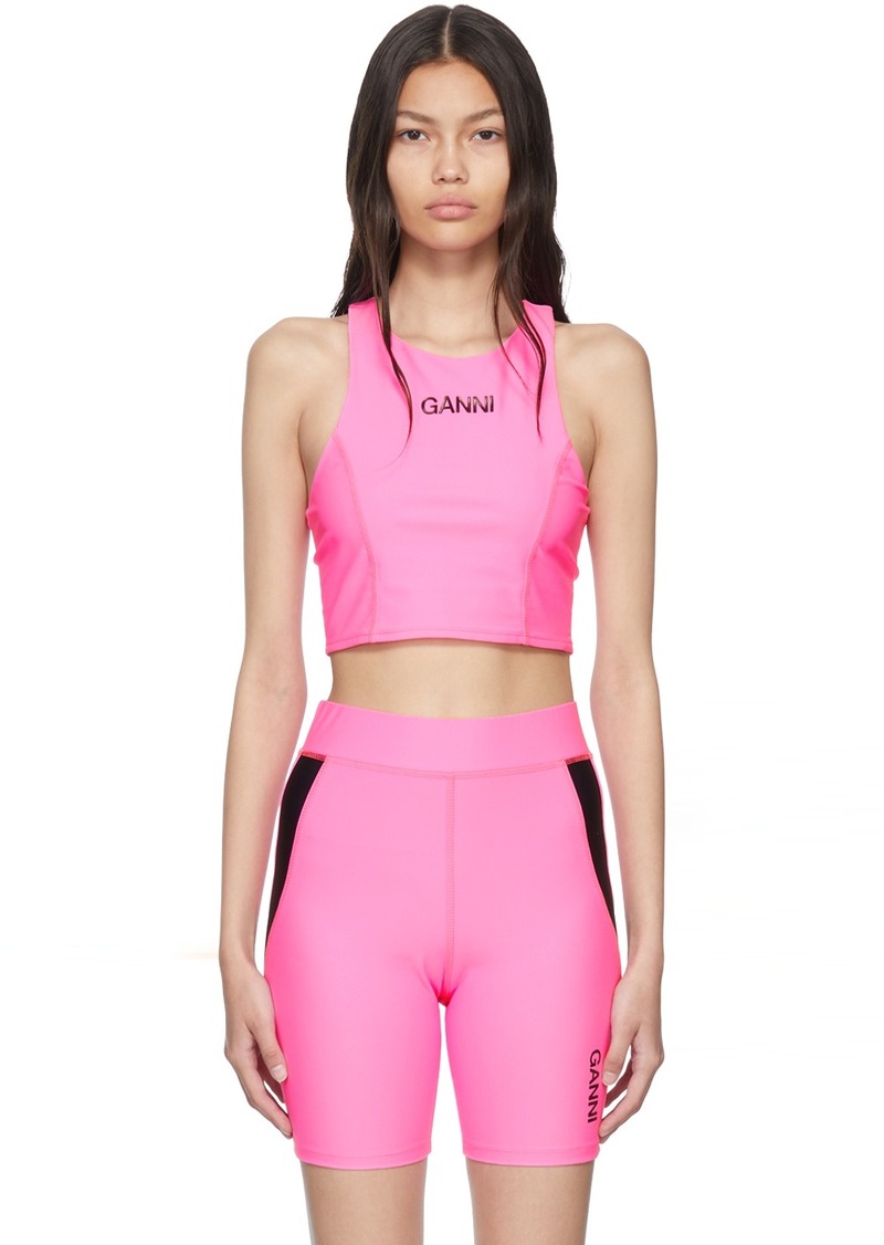 GANNI SSENSE Exclusive Pink Sport Top