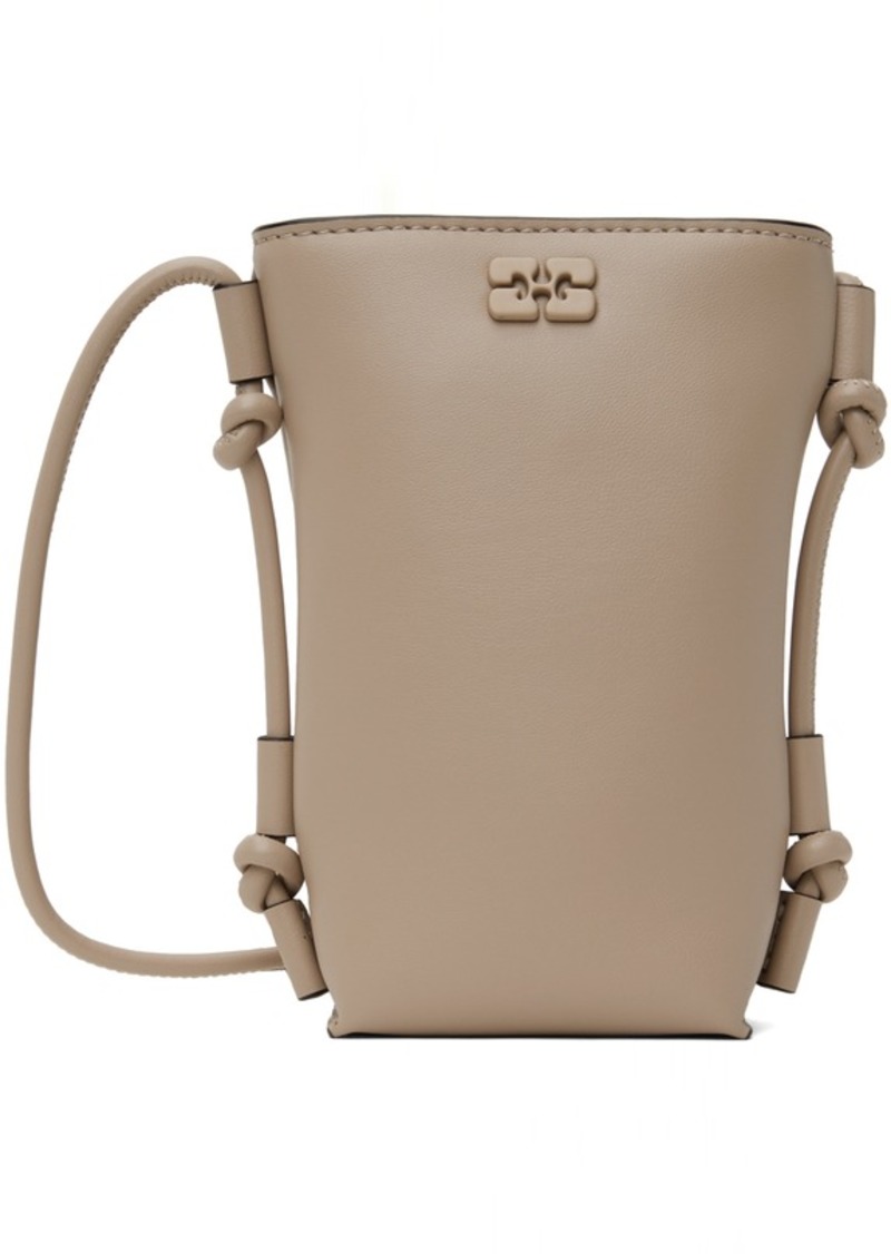 GANNI Taupe Ganni Bou Crossbody Bag