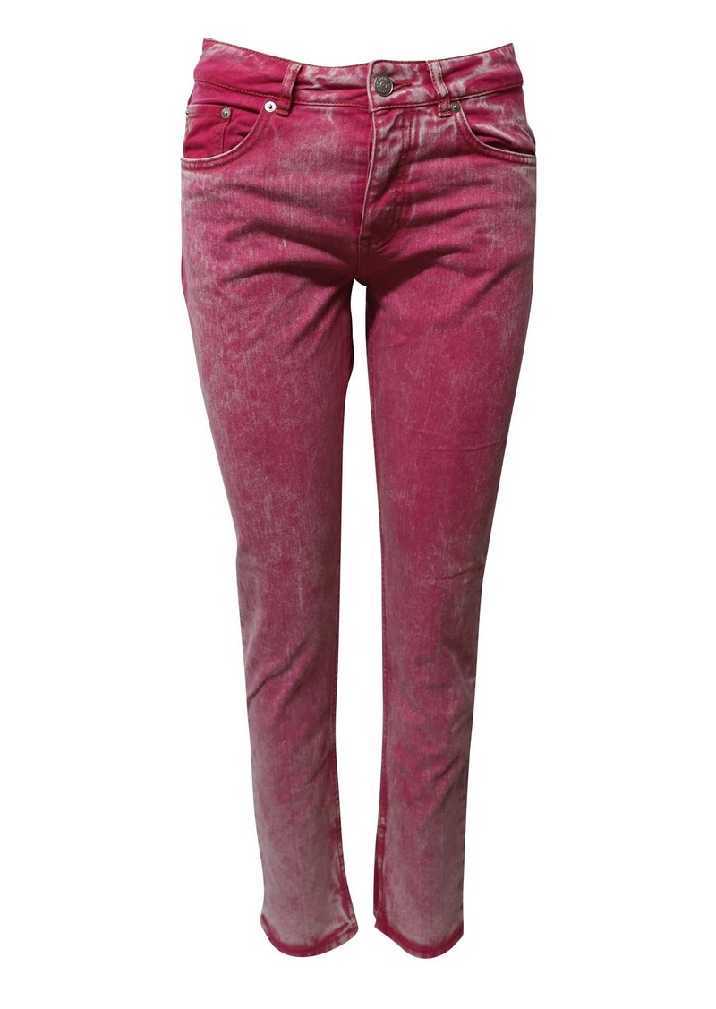 Ganni Washed Jeans in Pink Cotton