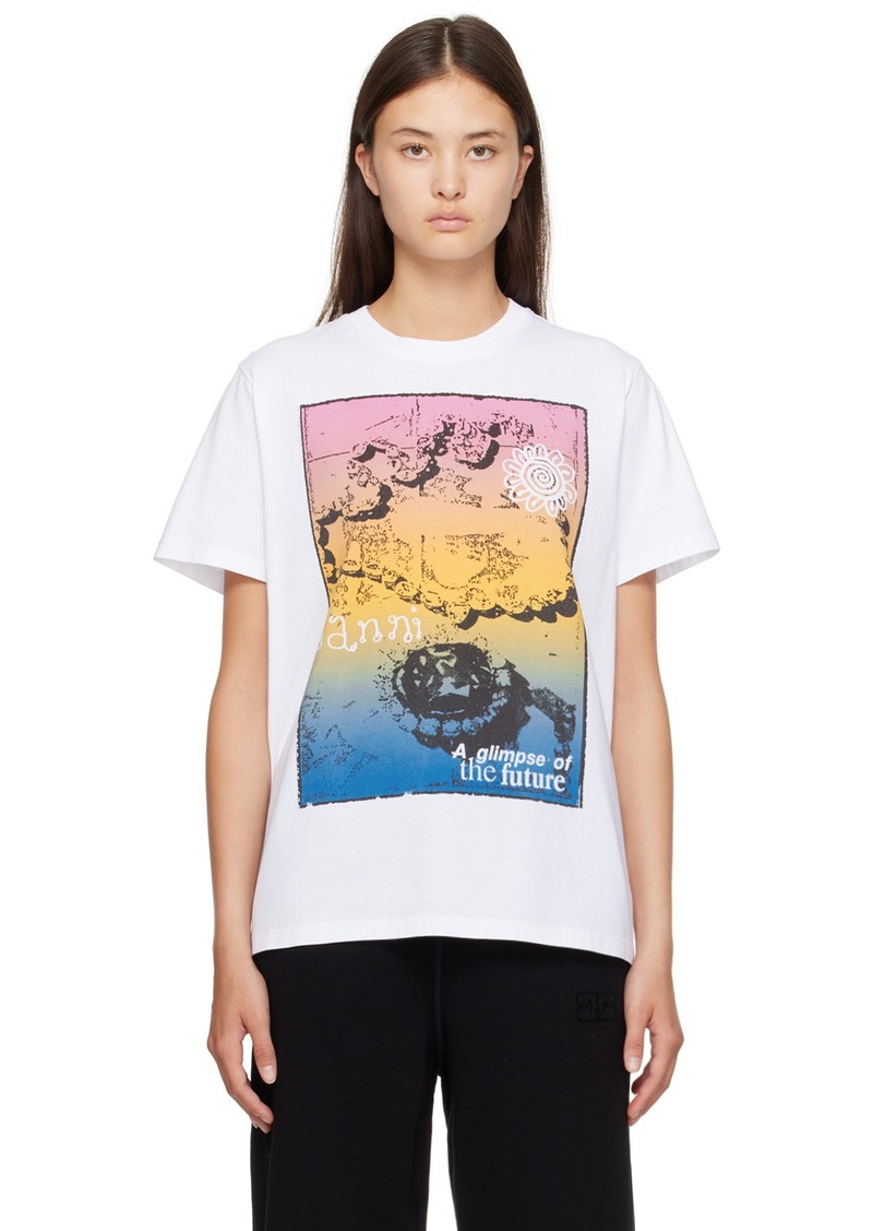 GANNI White 'A Glimpse Of The Future' T-Shirt