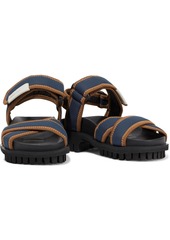 GANNI - Grosgrain-trimmed rubber sandals - Blue - EU 39