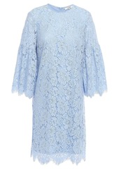 Ganni Woman Jerome Corded Lace Mini Dress Light Blue