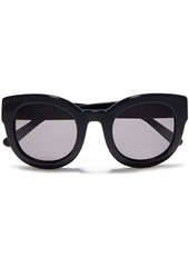 Ganni Woman Round-frame Acetate Sunglasses Black