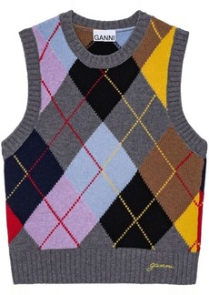 GANNI Wool pullover vest