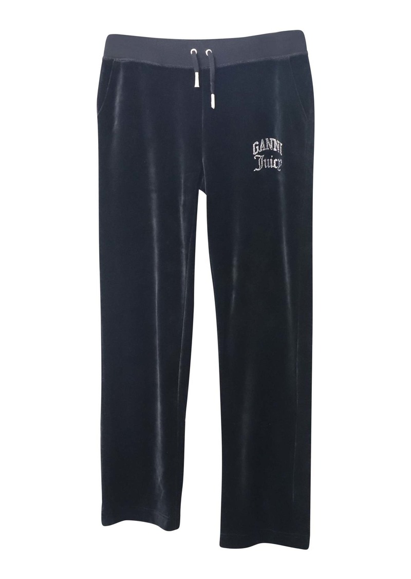 Ganni x Juicy Couture Diamante Delray Pants in Black Organic Cotton