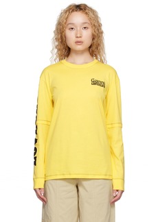 GANNI Yellow Layered Long Sleeve T-Shirt