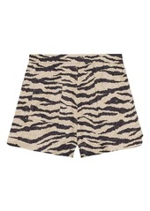 GANNI Zebra-print shorts