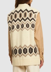 Ganni Graphic Wool Oversized Vest