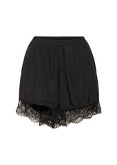 Ganni Habotai Viscose Elasticated Shorts