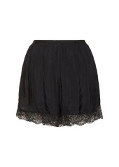 Ganni Habotai Viscose Elasticated Shorts