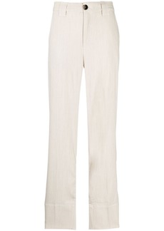 Ganni high-waisted straight-leg trousers