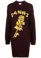 Ganni intarsia-knit jumper