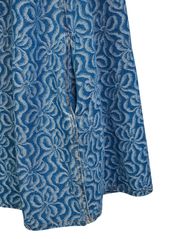 Ganni Jacquard Cotton Denim A-line Mini Dress