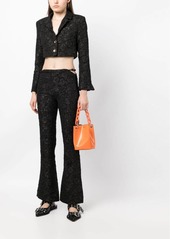 Ganni jacquard flared trousers