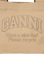Ganni Large Easy Recycled Cotton Tote Bag