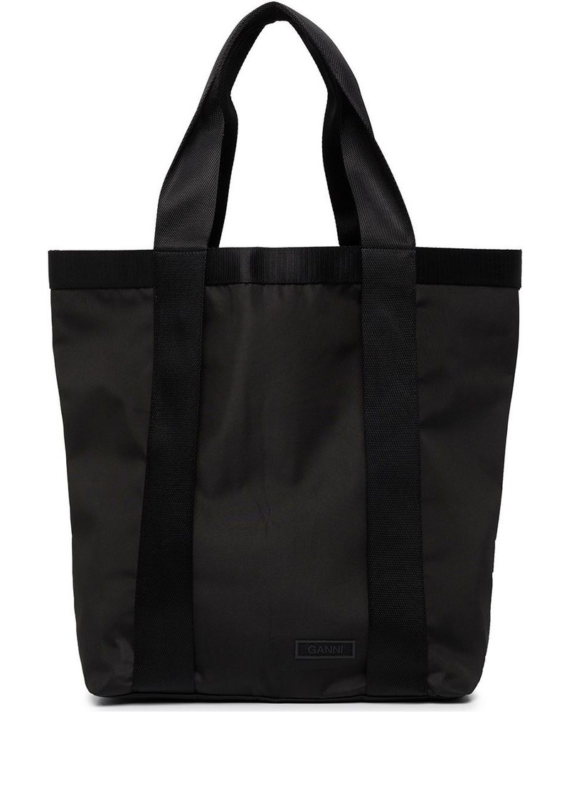 Ganni large recycled tote bag