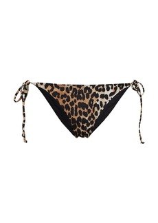 Ganni Leopard-print bikini bottoms