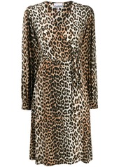 Ganni leopard print midi dress