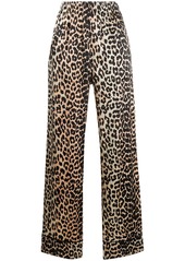 Ganni leopard-print palazzo pants