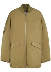 Ganni Light Twill Oversized Bomber Jacket