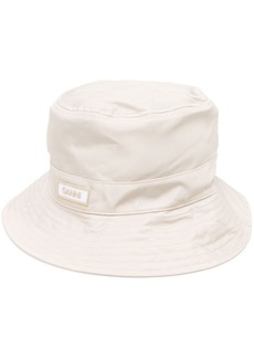 Ganni logo-patch bucket hat