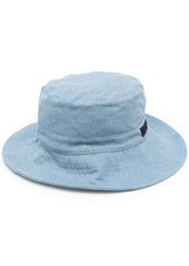 Ganni logo-patch denim hat