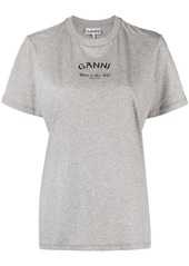 Ganni logo-print organic cotton T-shirt